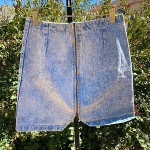 **Vintage ENTRE Zip Up Front and Back Denim Skirt
